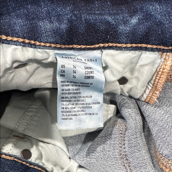 American Eagle Outfitters Dark Blue Denim Jeans - Picture 4 of 4
